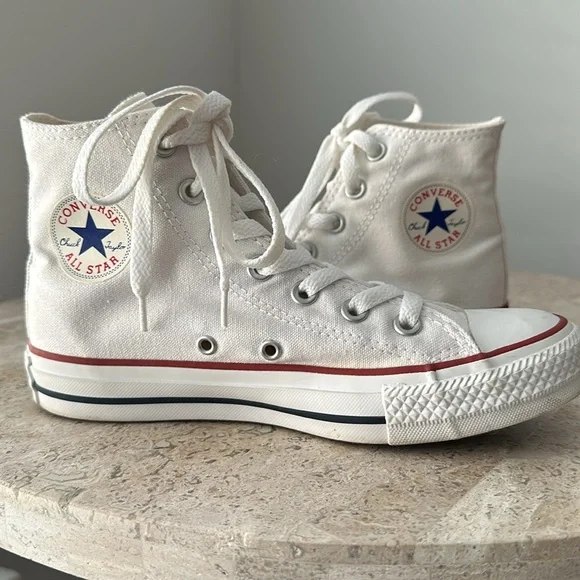 Converse White High-Top Sneakers - Picture 2 of 8